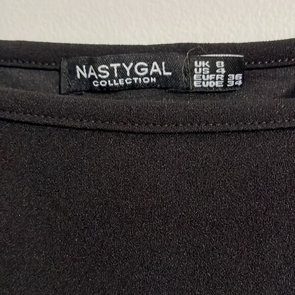 Nasty Gal Square Neck - Black Dress Size US 4 - Picture 7 of 9